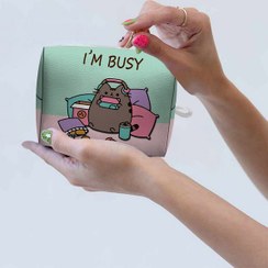 تصویر کیف پد بهداشتی فیوری مدل گربه کیوت طرح فانتزی 