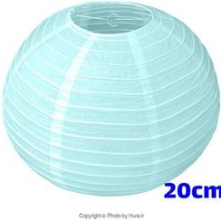 تصویر فانوس کاغذی آبی دور لامپی 20 سانت 