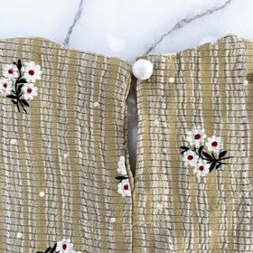 تصویر پیراهن گل گلی خاکی kids 