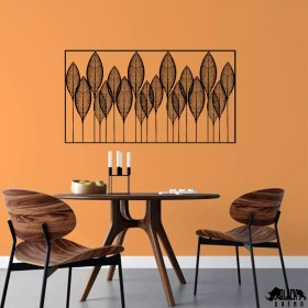 تصویر استیکر دیواری چوبی برگ 