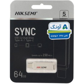 تصویر فلش 64 گیگ HIKSEMI USB3.0 مدل HS-USB-E327C 