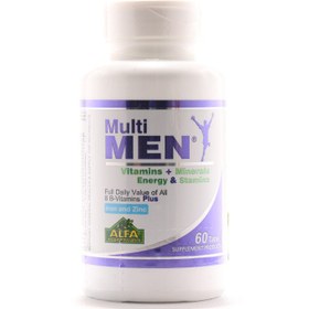 تصویر قرص مولتی من آلفا ویتامینز 30 عددی ا Alfa Vitamins Multi Men 30 Tablets Alfa Vitamins Multi Men 30 Tablets