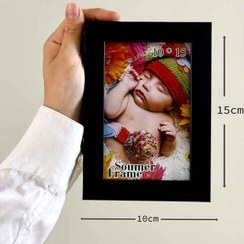 تصویر قاب عکس مشکی مینیمال pvc دو سانت - 15*10 / سفید photo frame 2*2