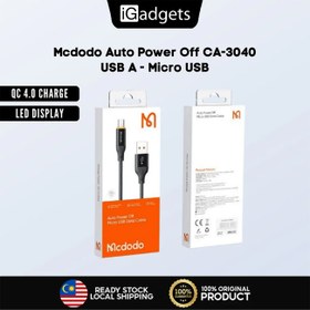 تصویر کابل شارژ میکرو 1.2 متری مک دودو مدل CA-3040 Mcdodo CA-304 Auto Power Off Micro USB Data Cable 1.2M