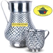 تصویر پارچ و لیوان دسته دار الماس روحی 