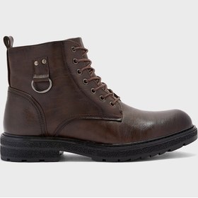 تصویر چکمه‌های بایکری با بندهای مچ پا برند robert wood Ankle Lace Ups Biker Boots