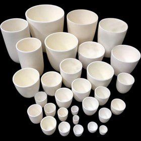 تصویر بوته آلومینایی 1700 درجه در اندازه های مختلف - 15 سی سی Alumina (Al2O3) Crucible