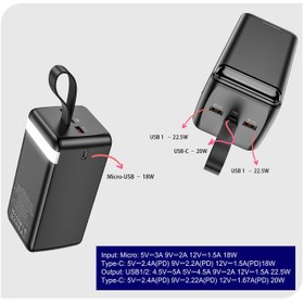 تصویر پاوربانک بروفون مدل BJ14D PD 22.5W ظرفیت 50000 میلی‌ آمپر ساعت Brorfone BJ14D PD 22.5W 50000 mAh Power Bank