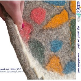 تصویر نشیمن نمدی گرد سنتی 