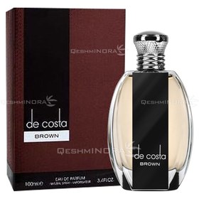 تصویر ادکلن مردانه فراگرنس ورد مدل دی کوستا بروون حجم 100 میل De Costa Brown fragrance word men's cologne, volume 100 ml