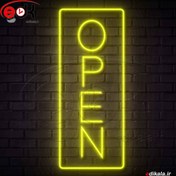 تصویر تابلو نئون طرح open شماره 4 در ابعاد مختلف +آداپتور+ فایل لایه باز 