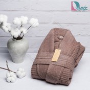 تصویر حوله تن پوش Cotton Life رنگ نسکافه ای 