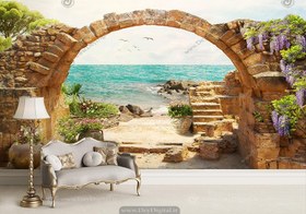 تصویر پوستر دیواری ساحل دریا زیبا BA-4464 