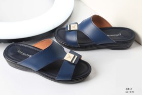 تصویر صندل رو فرشی مردانه با کفی طبی (جدید) کد 208-3 - سرمه ای / 44 