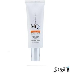 تصویر کرم ضدآفتاب ضد لک رنگ طبیعی ام کیو SPF 50 مناسب انواع پوست حجم 50 میل 