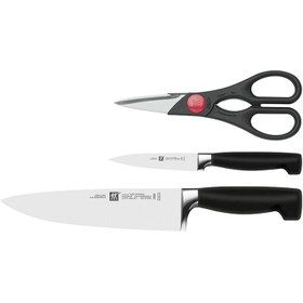 تصویر سرویس چاقو زولینگ ZWILLING Four Star Knives with Shears, Set of 3 ( ارسال 10 الی 15 روز کاری) 