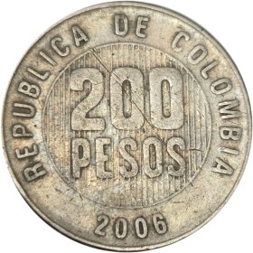 تصویر سکه کلمبیا 200 پزو کلمبیا 2006 