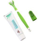 تصویر ست مسواک 360 درجه و خمیر دندان سگ برند هیستوتری Pack of 3 Dog Toothbrush histotree