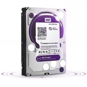 تصویر هارددیسک اینترنال وسترن دیجیتال مدل Purple Surveillance WD62PURZ ظرفیت 6 ترابایت Western Digital Purple WD62PURZ Internal Hard Disk 6TB