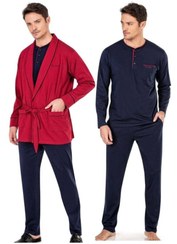 تصویر ست پیژامه فاق نرمال آستین بلند راسته مردانه | پیرکاردین Pierre Cardin PC.5605.SET 