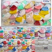 تصویر جوراب عمده نوزادی 24جفت عمده بدو تولد نینی سایز 2 جینی طبق طرح‌ها انتخاب کنید 