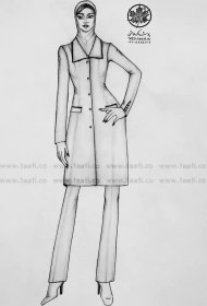 تصویر مانتو شلوار اداری | مدل سروناز | کد 2007 