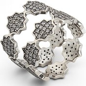 تصویر حلقه انگشترنقره زنانه طرح مهرازی عیار۹۲۵ با سنگهای زیرکونیا Silver ring