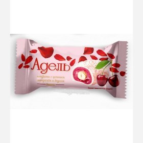 تصویر شکلات پذیرایی با روکش نارگیلی و فیلینگ گیلاس آکوند ، agejib akkond 