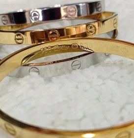 تصویر دستبند النگویی کارتیر نگین دار مدل ابادیس کد 271 Cartier bangle bracelet with jewel, Abadis model, code 271