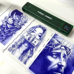 تصویر پرینترتتو بلوتوثی حرارتی آیمو صفحه لمسی مدل T08FD Printer aimo T08FD thermal tattoo