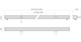 تصویر چراغ خطی 5 وات smd ال ای دی 50 سانتی مدل آذرخش 4 گلنور 