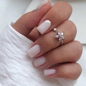 تصویر انگشتر گل صورتی کد 199 