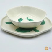 تصویر کاسه و بشقاب سرامیکی طرح ماهی 