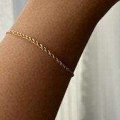 تصویر دستبند طلا ۱۸ عیار زنانه کونیک مدل طنابی 