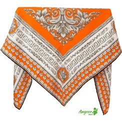 تصویر روسری ابریشم توییل مجلسی طرح فرفورژه کد 1291 