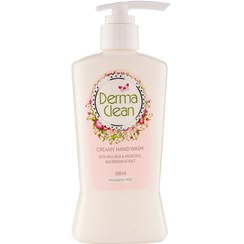 تصویر مایع دستشویی کرمی آرگان و ابریشم درماکلین derma clean liquid hand wash