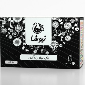 تصویر چای سیاه ارل گری کیسه ای (20 عددی ) با عطر قوی نیوشا Earl Grey Black Tea