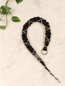 تصویر دم اسبی بافت حلقه ای - مشکی 