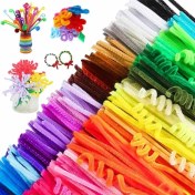 تصویر پیپ پاک کن مخملی بسته 10 عددی (رنگ بندی متنوع) pipe cleaner packing 10