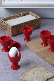 تصویر کاسه قرمز تخمدان جولیت 07 سانتی متر 6 قطعه Keramika 