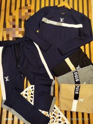 تصویر ست بلوز شلوار مردانه چاپ لوئیز تسلا کبریتی Set blooz shalvar mardane