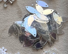 تصویر پولک لوزی شفاف 