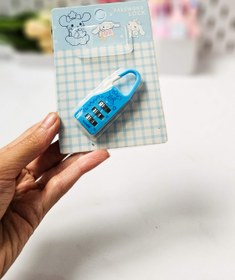 تصویر قفل رمز دار فلزی - سینامورال آبی 