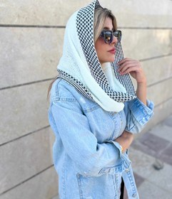 تصویر شال رینگی - طوسی 