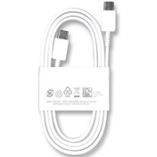 تصویر کابل شارژ Type-C به Type-C اورجینال سامسونگ مدل EP-DN980 رنگ سفید (سر جعبه ای-اصل ویتنام) Samsung 3A EP-DN980 Type-C Cable 1m