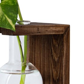 تصویر گلدان چوبی رومیزی کد 106 