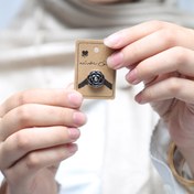 تصویر مگنت روسری حورا - مشکی حاشیه مورب 