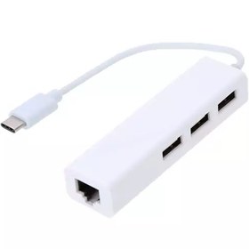 تصویر تبدیل Type-C To Lan+USB2 رویال Royal 