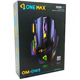 تصویر موس گیمینگ RGB مدل ONEMAX OM-GW5 ONEMAX OM-GW5 Rechatgable Wireless Mouse