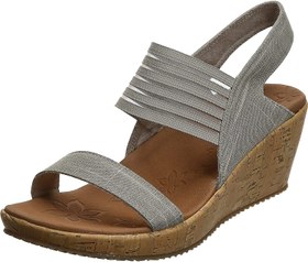 Skechers cali women's beverlee 2025 smitten kitten wedge sandal